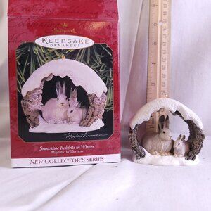 Hallmark Keepsake Ornament Snowshoe Rabbits in Winter, Majestic Wilderness